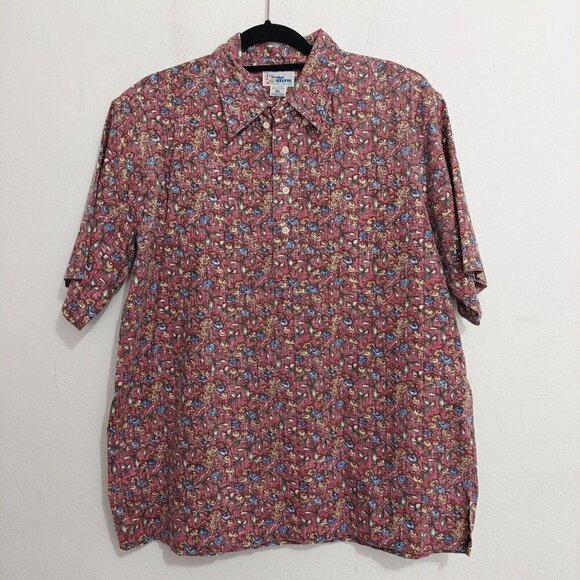 VTG Reyn Spooner Floral Flower Reverse Print Hawaiian Shirt XLarge Button Down - Picture 1 of 8